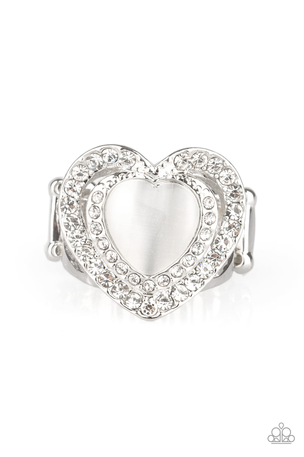 Paparazzi What The Heart Wants - White Cat's Eye Stone - Ring - $5 Jewelry with Ashley Swint