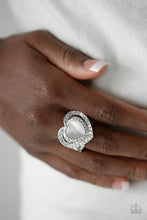 Load image into Gallery viewer, Paparazzi What The Heart Wants - White Cat&#39;s Eye Stone - Ring - $5 Jewelry with Ashley Swint