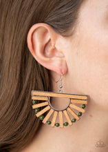 Load image into Gallery viewer, Paparazzi Wooden Wonderland - Green Military Olive Beads - Wooden Earrings - $5 Jewelry with Ashley Swint