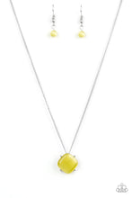 Load image into Gallery viewer, Paparazzi You GLOW Girl - Yellow Moonstones - Silver Necklace and matching Earrings - $5 Jewelry With Ashley Swint