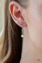 Load image into Gallery viewer, Paparazzi You GLOW Girl - Yellow Moonstones - Silver Necklace and matching Earrings - $5 Jewelry With Ashley Swint