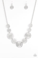 Load image into Gallery viewer, Paparazzi Your Own Free WHEEL - Silver - Airy Stenciled Discs - Necklace &amp; Earrings - $5 Jewelry with Ashley Swint
