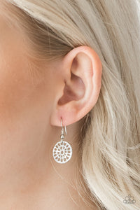 Paparazzi Your Own Free WHEEL - Silver - Airy Stenciled Discs - Necklace & Earrings - $5 Jewelry with Ashley Swint