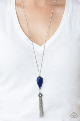 Paparazzi Zen Generation - Blue Stone - Necklace & Earrings - $5 Jewelry with Ashley Swint