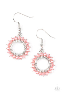 Paparazzi A Proper Lady - Orange Dahlia Pearls - Earrings - $5 Jewelry With Ashley Swint