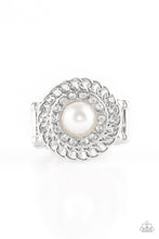 Load image into Gallery viewer, Paparazzi Big City Attitude - White Pearl - Rhinestone Ring - $5 Jewelry With Ashley Swint