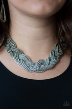 Load image into Gallery viewer, Paparazzi Brazilian Brilliance - Silver - Seed beads Necklace and matching Earrings - $5 Jewelry With Ashley Swint