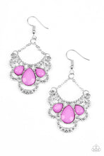 Load image into Gallery viewer, Paparazzi Caribbean Royalty - Purple - Silver Earrings - $5 Jewelry With Ashley Swint