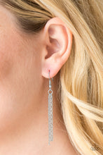 Load image into Gallery viewer, Paparazzi Cliff Cache - Blue stone - Silver Necklace and matching Earrings - $5 Jewelry With Ashley Swint