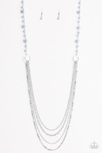 Load image into Gallery viewer, Paparazzi Contemporary Cadence - Blue Pearls - Silver Chains Necklace and matching Earrings - $5 Jewelry With Ashley Swint