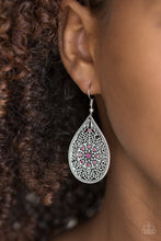 Load image into Gallery viewer, Paparazzi Dinner Party Posh - Pink Rhinestone - Earrings - $5 Jewelry With Ashley Swint