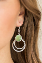 Load image into Gallery viewer, Paparazzi Dreamily Dreamland - Green Moonstone - Silver Earrings - $5 Jewelry With Ashley Swint