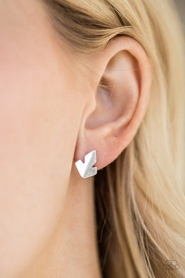 Paparazzi Fire Drill - Silver - Tree Post Earrings - $5 Jewelry With Ashley Swint