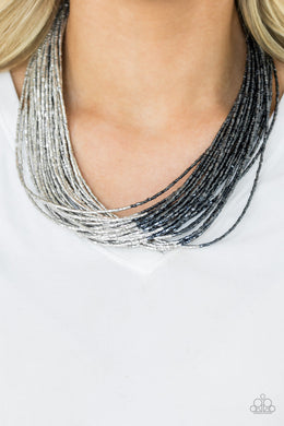 Paparazzi Flashy Fashion - Blue - Seed Beads Necklace and matching Earrings - $5 Jewelry With Ashley Swint