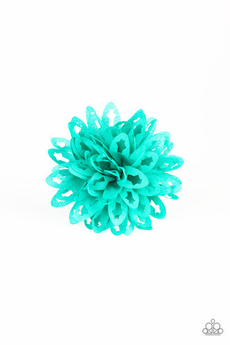 Paparazzi Floral Flirt - Green - Hair Clip - $5 Jewelry With Ashley Swint