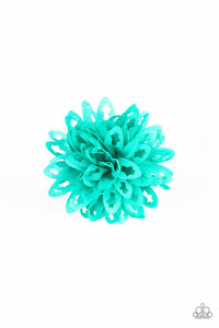 Paparazzi Floral Flirt - Green - Hair Clip - $5 Jewelry With Ashley Swint