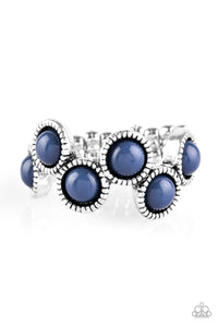 Paparazzi Foxy Fabulous - Blue Beads - Silver Ring - $5 Jewelry with Ashley Swint