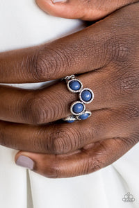 Paparazzi Foxy Fabulous - Blue Beads - Silver Ring - $5 Jewelry with Ashley Swint