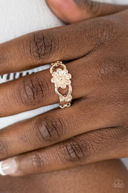 Paparazzi Galapagos Gardens - Rose Gold - Daisy and Vine - Dainty Band Ring - $5 Jewelry With Ashley Swint