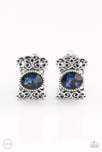 Load image into Gallery viewer, Paparazzi Glamorously Grand Duchess - Blue Clip On Earrings - $5 Jewelry With Ashley Swint