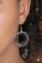 Load image into Gallery viewer, Paparazzi Global Glow - Black - Marquise Cut Glittery Rhinestones - Hoop Earrings - $5 Jewelry With Ashley Swint