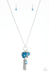 Paparazzi Haute Heartbreaker - Blue - Heart Necklace & Earrings - $5 Jewelry With Ashley Swint