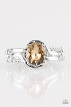 Load image into Gallery viewer, Paparazzi Home Is Where The CASTLE Is - Brown Gem - Dainty Band Ring - $5 Jewelry With Ashley Swint