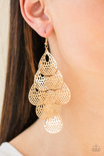 Load image into Gallery viewer, Paparazzi Lure Them In - Gold - Earrings - $5 Jewelry With Ashley Swint