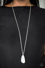 Load image into Gallery viewer, Paparazzi Magically Modern - White - Moonstone - Silver Necklace and matching Earrings - $5 Jewelry With Ashley Swint