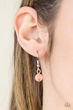 Load image into Gallery viewer, Paparazzi Ocean Odyssey - Orange - Coral Beads - Silver Chains Necklace and matching Earrings - $5 Jewelry With Ashley Swint