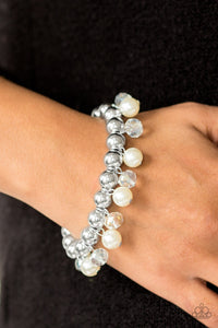 Paparazzi Once In A Millennium - White Pearls - Bracelet - $5 Jewelry With Ashley Swint