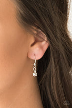 Load image into Gallery viewer, Paparazzi Razzle Dazzle - White Rhinestones - Silver Necklace and matching Earrings - ENCORE EXCLUSIVE 2020 - $5 Jewelry with Ashley Swint