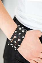 Load image into Gallery viewer, Paparazzi Rhinestone Reputation - Black - Leather Bracelet - $5 Jewelry With Ashley Swint