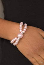 Load image into Gallery viewer, Paparazzi Romantic Redux - Pink Pearls - White Rhinestones - Stretchy Bracelet - Life of the Party Exclusive October 2018 - VINTAGE! - $5 Jewelry With Ashley Swint
