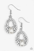 Load image into Gallery viewer, Paparazzi Share The Wealth - White - Rhinestones Earrings - $5 Jewelry With Ashley Swint