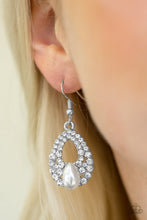 Load image into Gallery viewer, Paparazzi Share The Wealth - White - Rhinestones Earrings - $5 Jewelry With Ashley Swint