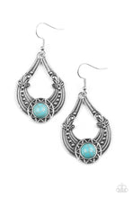 Load image into Gallery viewer, Paparazzi Sol Sonata - Blue Stone - Silver Fishhook Earrings - $5 Jewelry With Ashley Swint