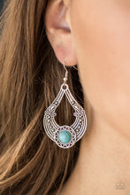 Load image into Gallery viewer, Paparazzi Sol Sonata - Blue Stone - Silver Fishhook Earrings - $5 Jewelry With Ashley Swint