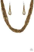 Load image into Gallery viewer, Paparazzi The Speed of STARLIGHT - Brass - Seed Beads - Necklace and matching Earrings - $5 Jewelry With Ashley Swint