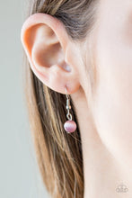 Load image into Gallery viewer, Paparazzi Total Tranquility - Purple - Moonstone Ornate Teardrop Silver Necklace &amp; Earrings - $5 Jewelry With Ashley Swint