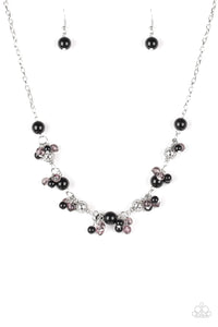 Paparazzi Weekday Wedding - Black Beads - Silver Chain Necklace & Earrings - $5 Jewelry with Ashley Swint
