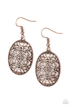 Load image into Gallery viewer, Paparazzi Wistfully Whimsical - Copper Filigree - Earrings - $5 Jewelry With Ashley Swint