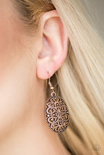 Load image into Gallery viewer, Paparazzi Wistfully Whimsical - Copper Filigree - Earrings - $5 Jewelry With Ashley Swint