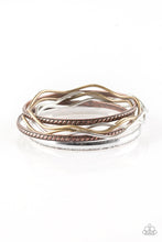 Load image into Gallery viewer, Paparazzi Zesty Zimbabwe - Multi Brass, Copper and Silver Bangles - Set of 7 Bracelets - $5 Jewelry With Ashley Swint