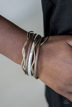 Load image into Gallery viewer, Paparazzi Zesty Zimbabwe - Multi Brass, Copper and Silver Bangles - Set of 7 Bracelets - $5 Jewelry With Ashley Swint