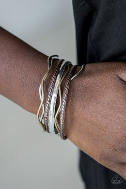 Paparazzi Zesty Zimbabwe - Multi Brass, Copper and Silver Bangles - Set of 7 Bracelets - $5 Jewelry With Ashley Swint