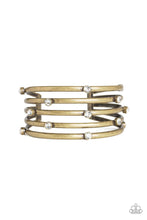 Load image into Gallery viewer, Paparazzi Sugarlicious Sparkle - Brass cuff Bracelet