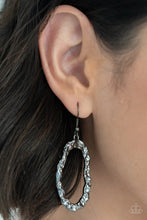 Load image into Gallery viewer, PRE-ORDER - Paparazzi ARTIFACT Checker - Black Gunmetal - Earrings - $5 Jewelry with Ashley Swint