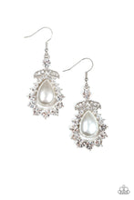 Load image into Gallery viewer, Paparazzi Award Winning Shimmer - White Rhinestones - Teardrop Earrings - $5 Jewelry with Ashley Swint