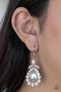 Paparazzi Award Winning Shimmer - White Rhinestones - Teardrop Earrings - $5 Jewelry with Ashley Swint